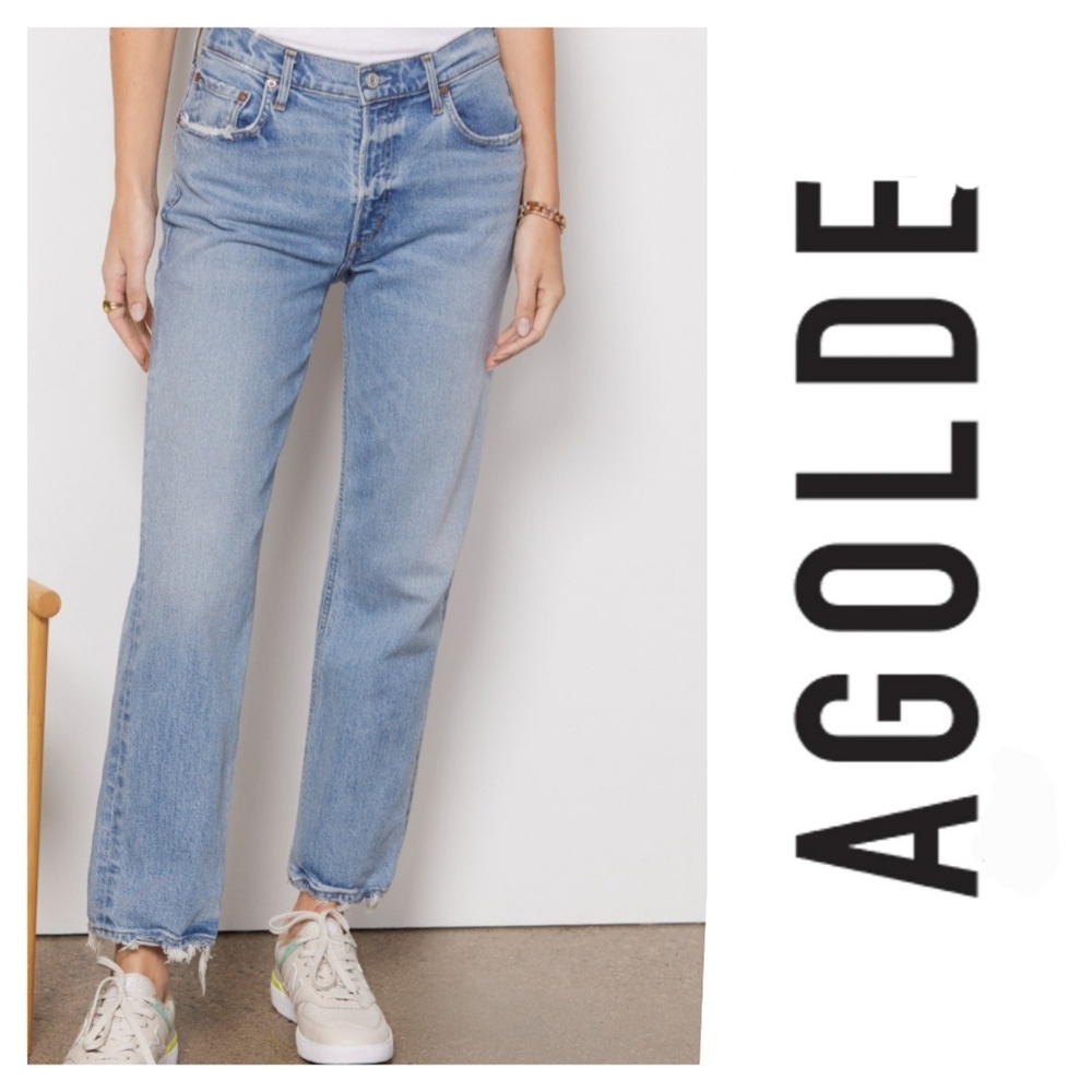 AGOLDE Kye Mid Rise Straight Crop Denim Jean Jeans Size 25 Evereve